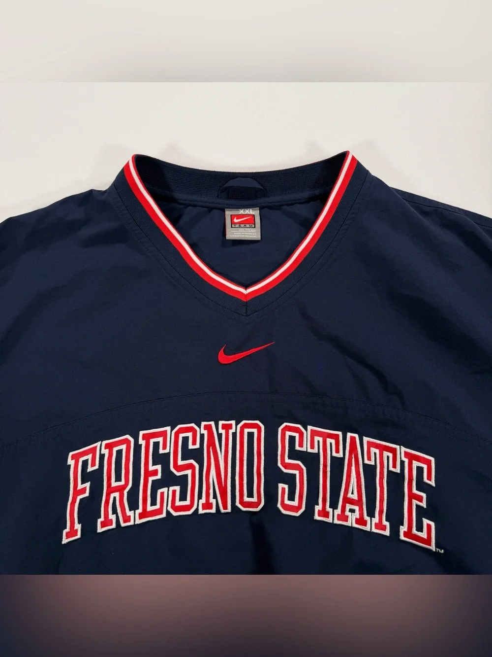 Vintage Nike Team Fresno State Bulldogs Windshirt Jacket Pullover XXL Navy Y2K
